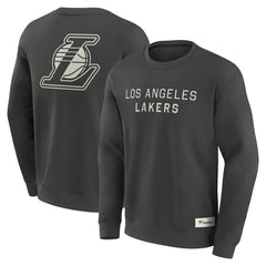 Los Angeles Lakers Elements Future Ground Lettering Pullover Sweatshirt Gray - Fanatics
