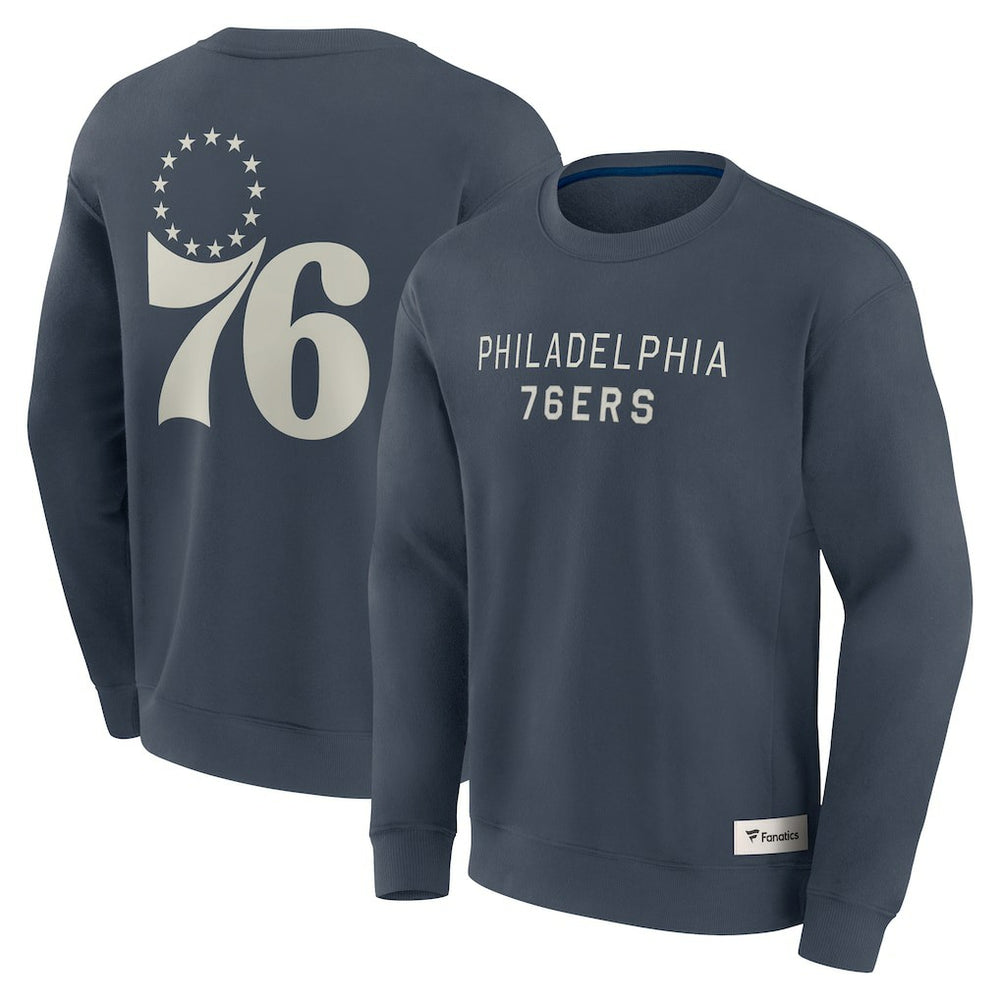 Philadelphia 76ers Elements Future Ground Lettering Pullover Sweatshirt Blue - Fanatics