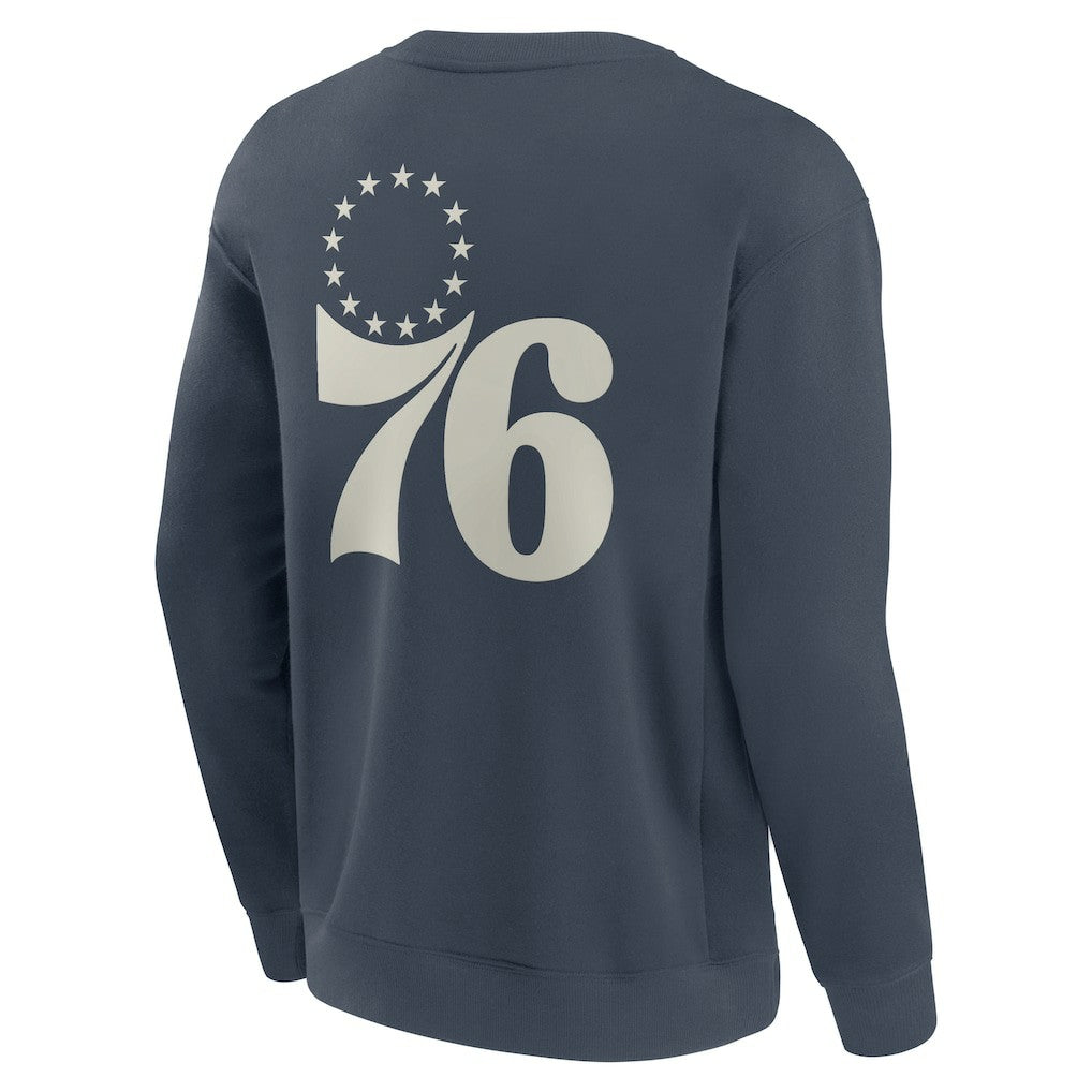 Philadelphia 76ers Elements Future Ground Lettering Pullover Sweatshirt Blue - Fanatics