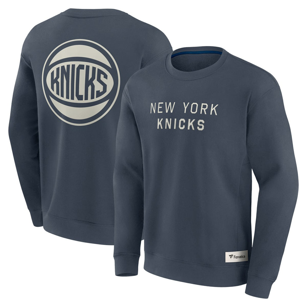 New York Knicks Elements Future Ground Lettering Pullover Sweatshirt Blue - Fanatics