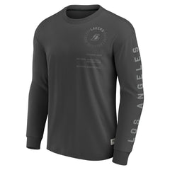 Los Angeles Lakers Elements Future Ground Tonal Info Long Sleeve T-Shirt Gray - Fanatics