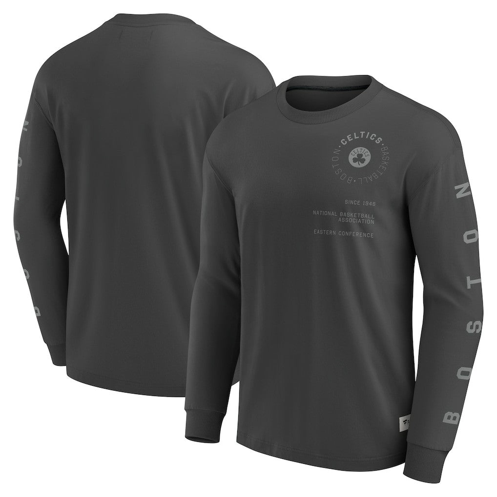 Boston Celtics Elements Future Ground Tonal Info Long Sleeve T-Shirt Gray - Fanatics