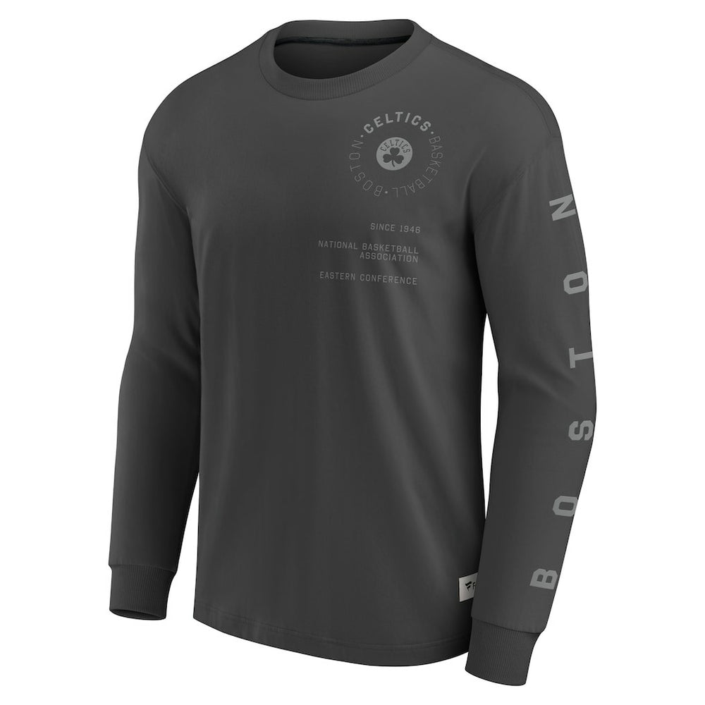 Boston Celtics Elements Future Ground Tonal Info Long Sleeve T-Shirt Gray - Fanatics