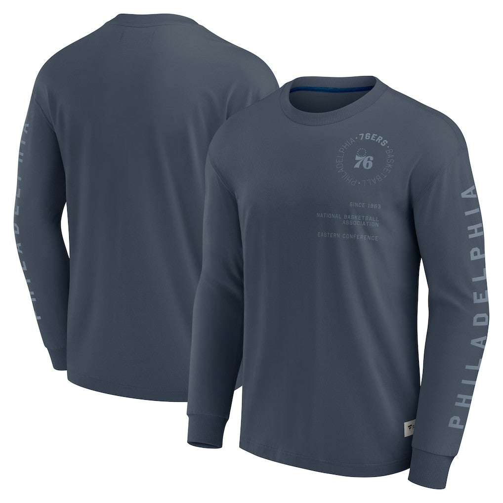 Philadelphia 76ers Elements Future Ground Tonal Info Long Sleeve T-Shirt Blue - Fanatics