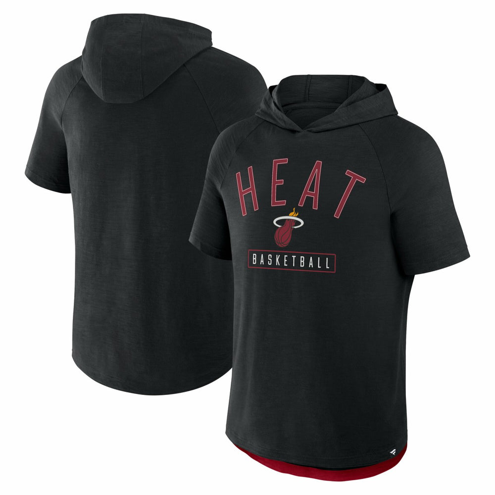 Miami Heat Pass Legend Raglan Hoodie T-Shirt Black - Fanatics