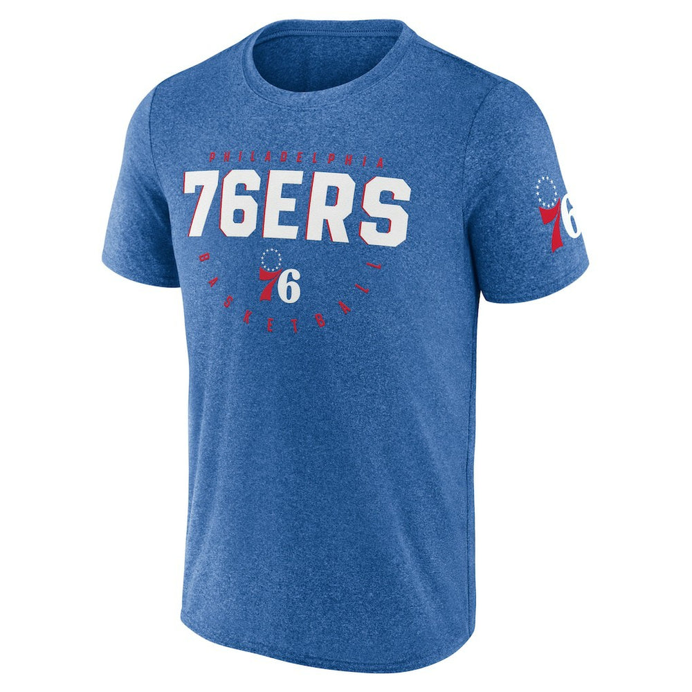Philadelphia 76ers Logo Athletic Block Practice Performance T-Shirt Heather Royal outlet