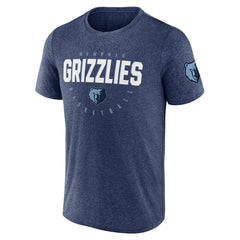 Memphis Grizzlies Logo Athletic Block Practice Performance T-Shirt Heather Navy