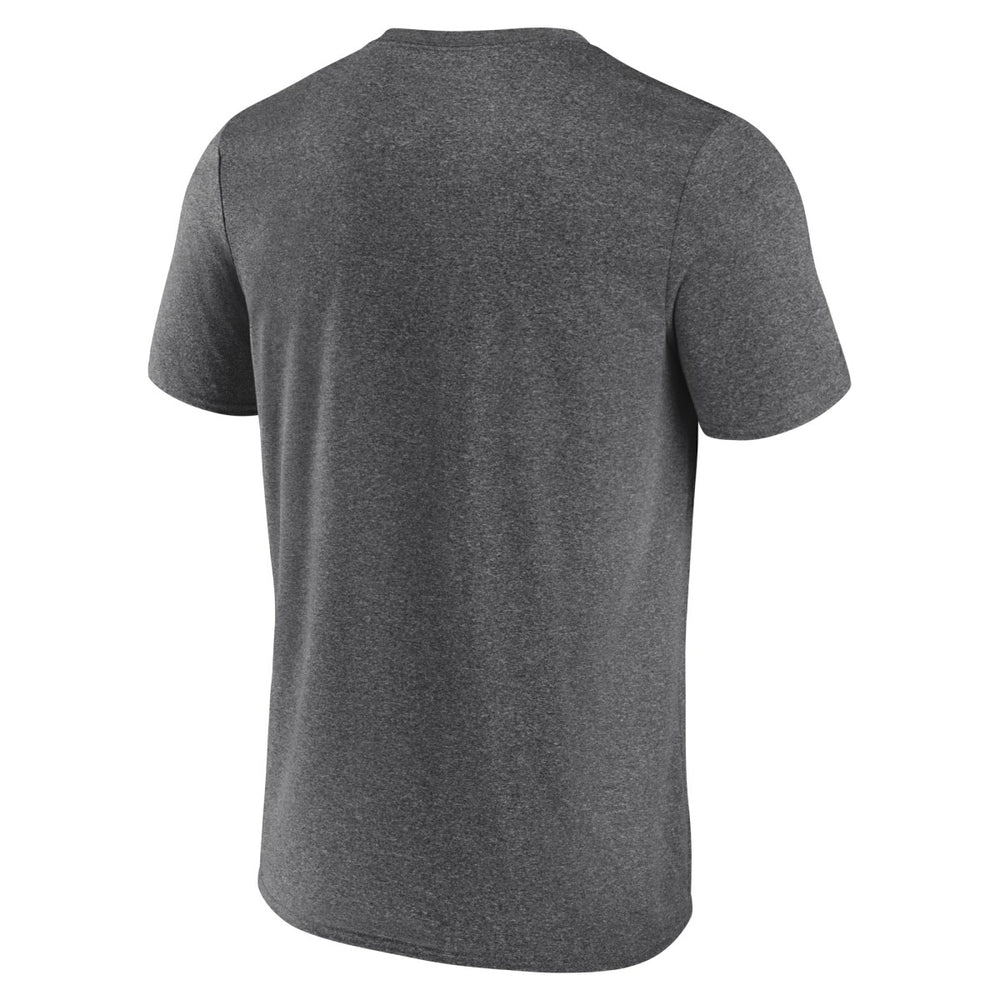 Miami Heat Logo Athletic Block Practice Performance T-Shirt Heather Charcoal