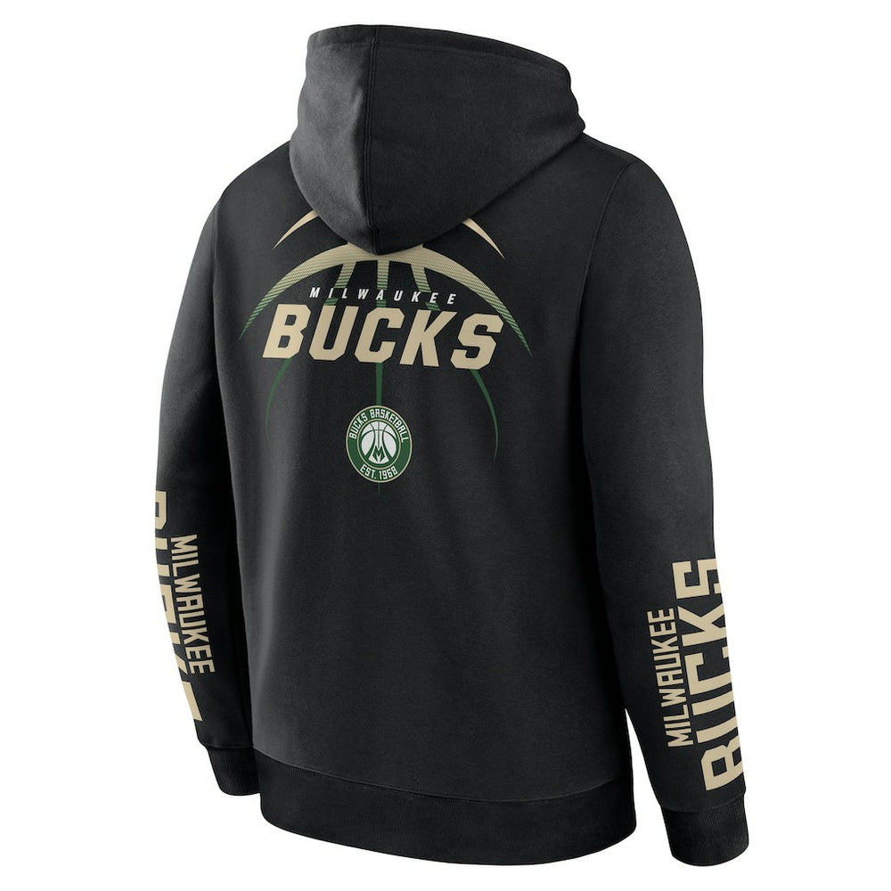 Milwaukee Bucks Legacy Guard Pullover Hoodie Black - Fanatics