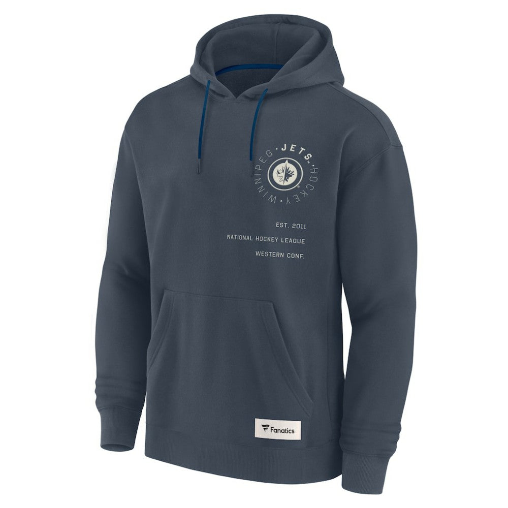 Winnipeg Jets Fanatics Future Ground Info Pullover Hoodie - Navy | US 201752402