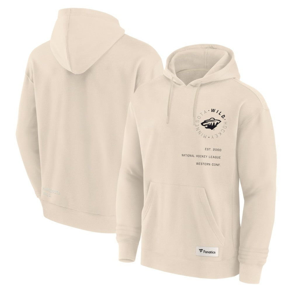 Minnesota Wild Fanatics Future Ground Info Pullover Hoodie - Cream | US 201752413
