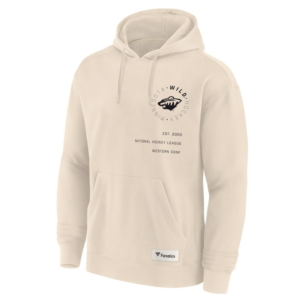 Minnesota Wild Fanatics Future Ground Info Pullover Hoodie - Cream | US 201752413