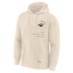 Minnesota Wild Fanatics Future Ground Info Pullover Hoodie - Cream | US 201752413
