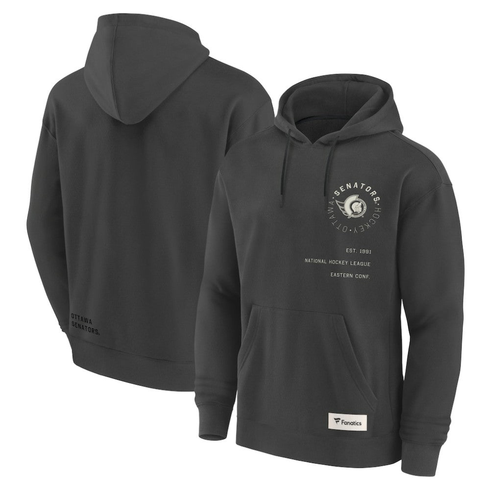 Ottawa Senators Fanatics Future Ground Info Pullover Hoodie - Charcoal | US 201752422