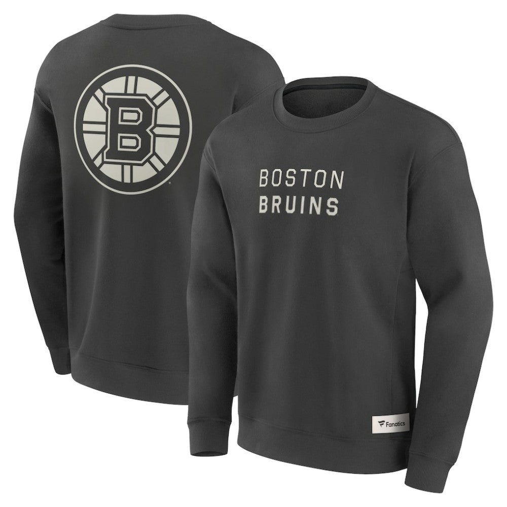 Boston Bruins Fanatics Elements Future Ground Lettering Pullover Sweatshirt - Charcoal | US 201752431