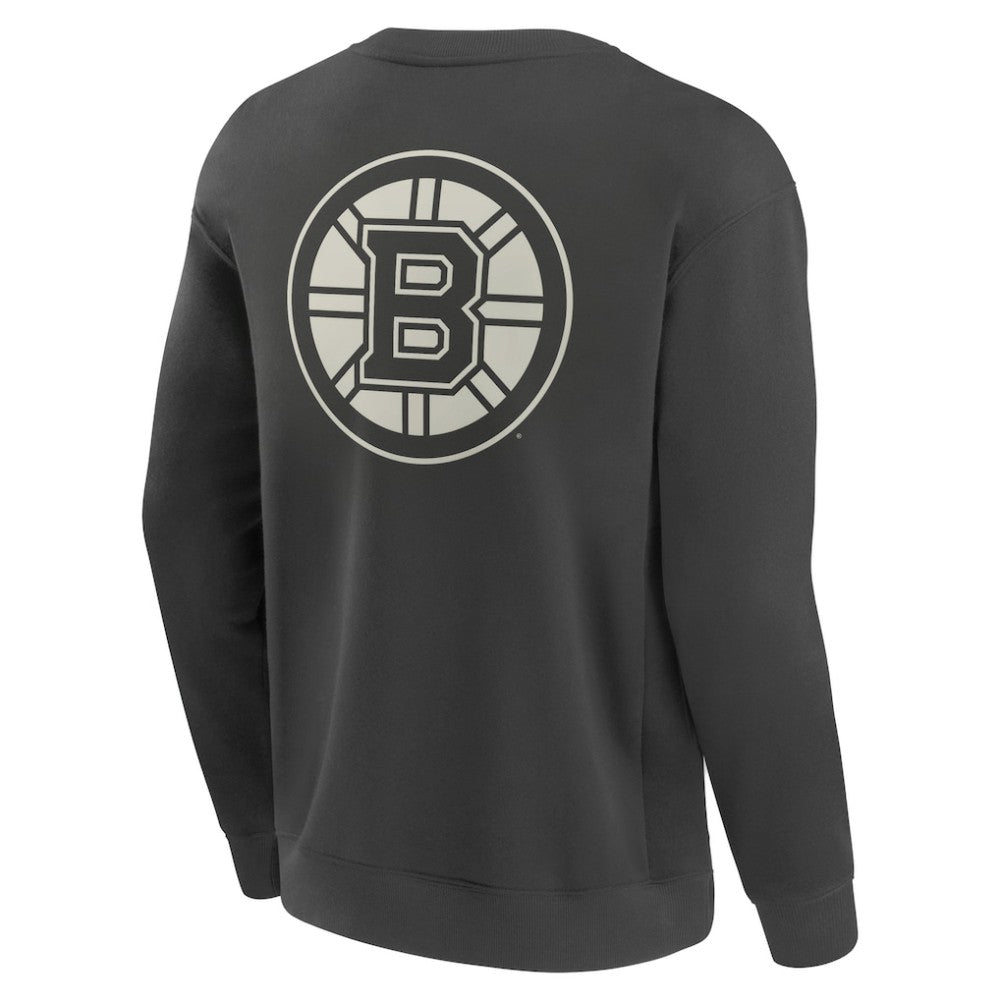 Boston Bruins Fanatics Elements Future Ground Lettering Pullover Sweatshirt - Charcoal | US 201752431