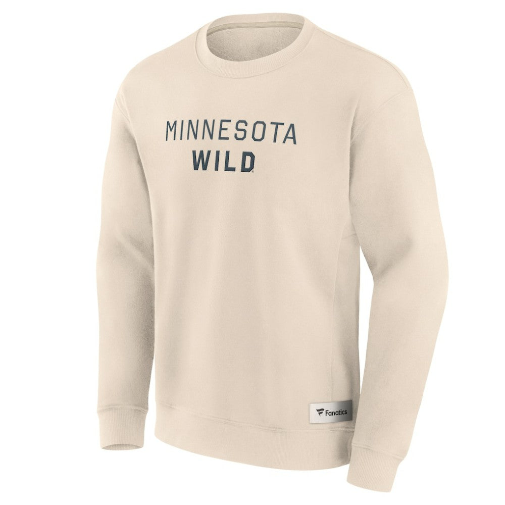 Minnesota Wild Fanatics Elements Future Ground Lettering Pullover Sweatshirt - Cream | US 201752435