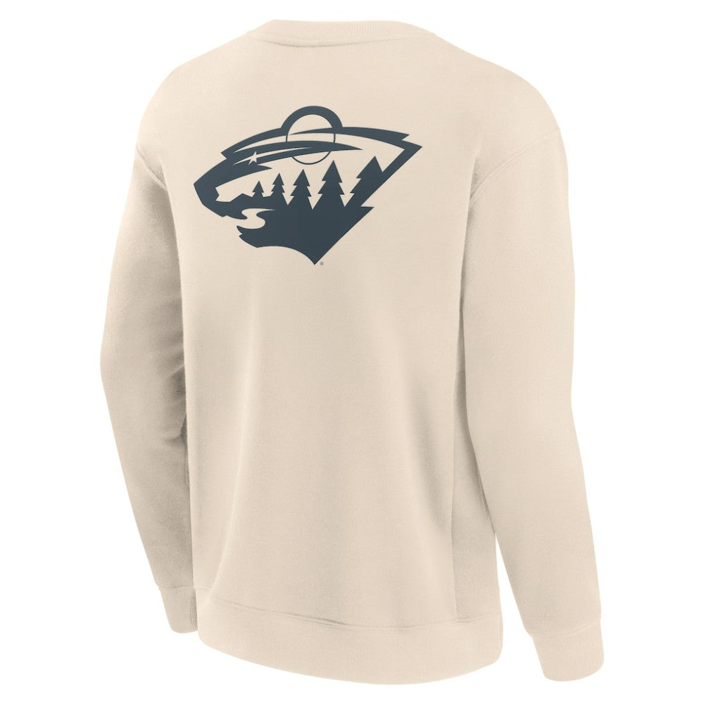 Minnesota Wild Fanatics Elements Future Ground Lettering Pullover Sweatshirt - Cream | US 201752435