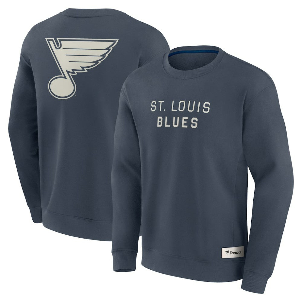 St. Louis Blues Fanatics Elements Future Ground Lettering Pullover Sweatshirt - Blue | US 201752436