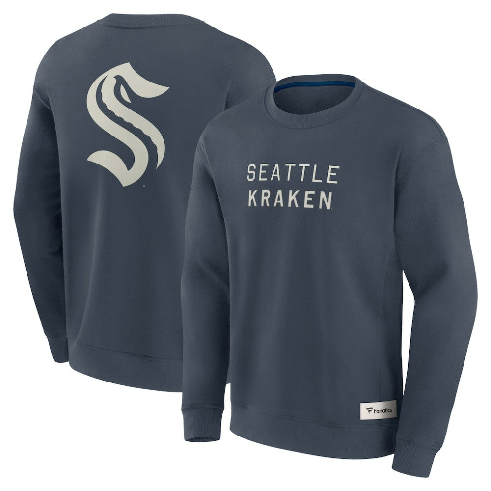 Seattle Kraken Fanatics Elements Future Ground Lettering Pullover Sweatshirt - Blue | US 201752441