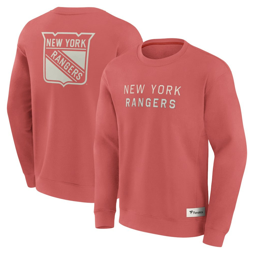 New York Rangers Fanatics Elements Future Ground Lettering Pullover Sweatshirt - Red | US 201752443