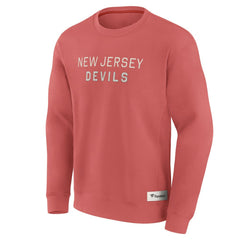 New Jersey Devils Fanatics Elements Future Ground Lettering Pullover Sweatshirt - Red | US 201752448
