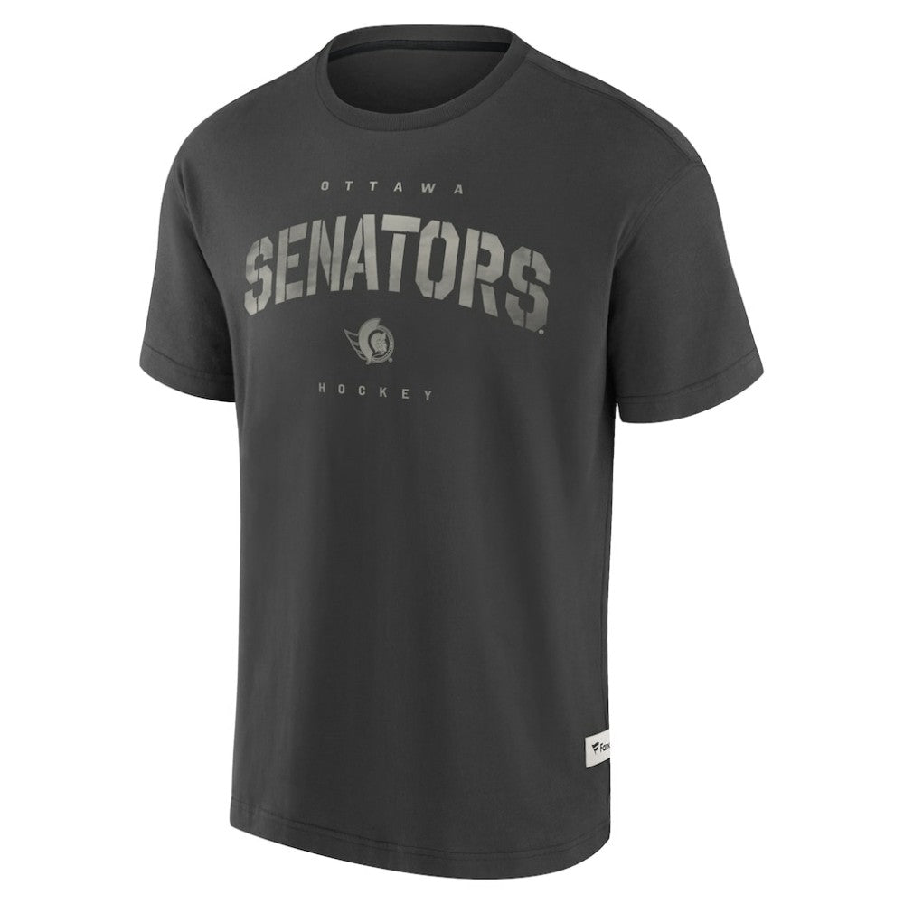 Ottawa Senators Fanatics Elements Weathered Tonal Future Ground T-Shirt - Charcoal | US 201752451