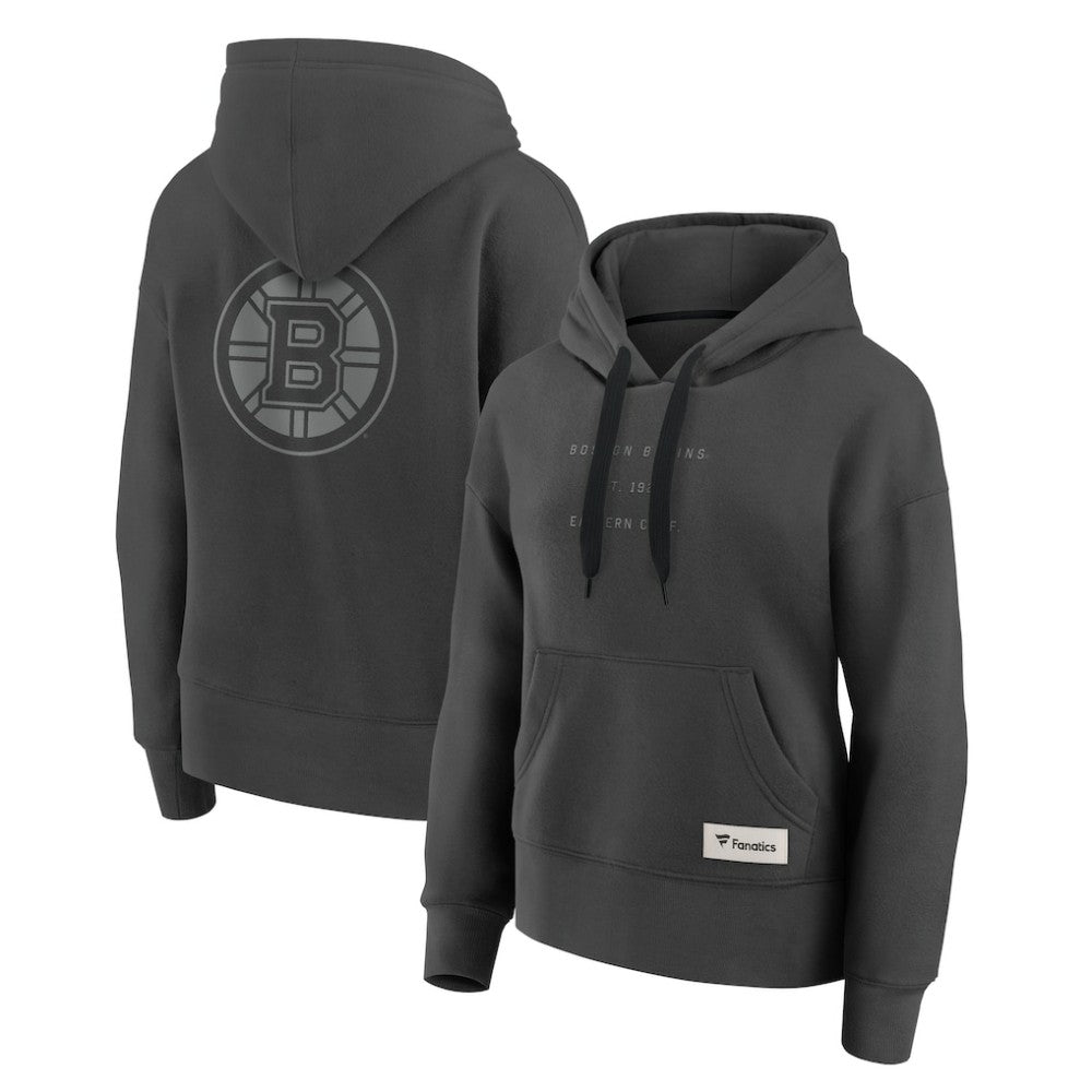 Boston Bruins Fanatics Women's Elements Future Ground Subtle Tonal Pullover Hoodie - Charcoal | US 201752519