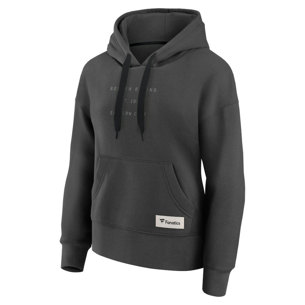 Boston Bruins Fanatics Women's Elements Future Ground Subtle Tonal Pullover Hoodie - Charcoal | US 201752519