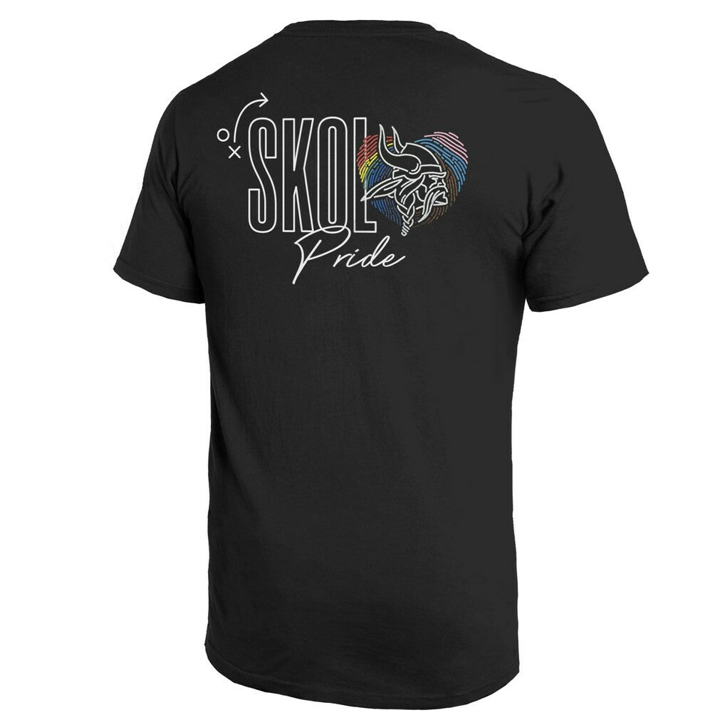 Minnesota Vikings Majestic Threads Pride Pocket T-Shirt - Black T-shirts
