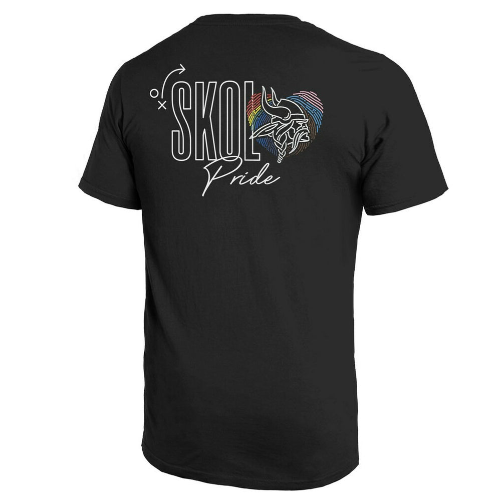 Minnesota Vikings Majestic Threads Pride Pocket T-Shirt - Black T-shirts