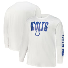Indianapolis Colts Big & Tall Vision Long Sleeve T-Shirt - White T-shirts