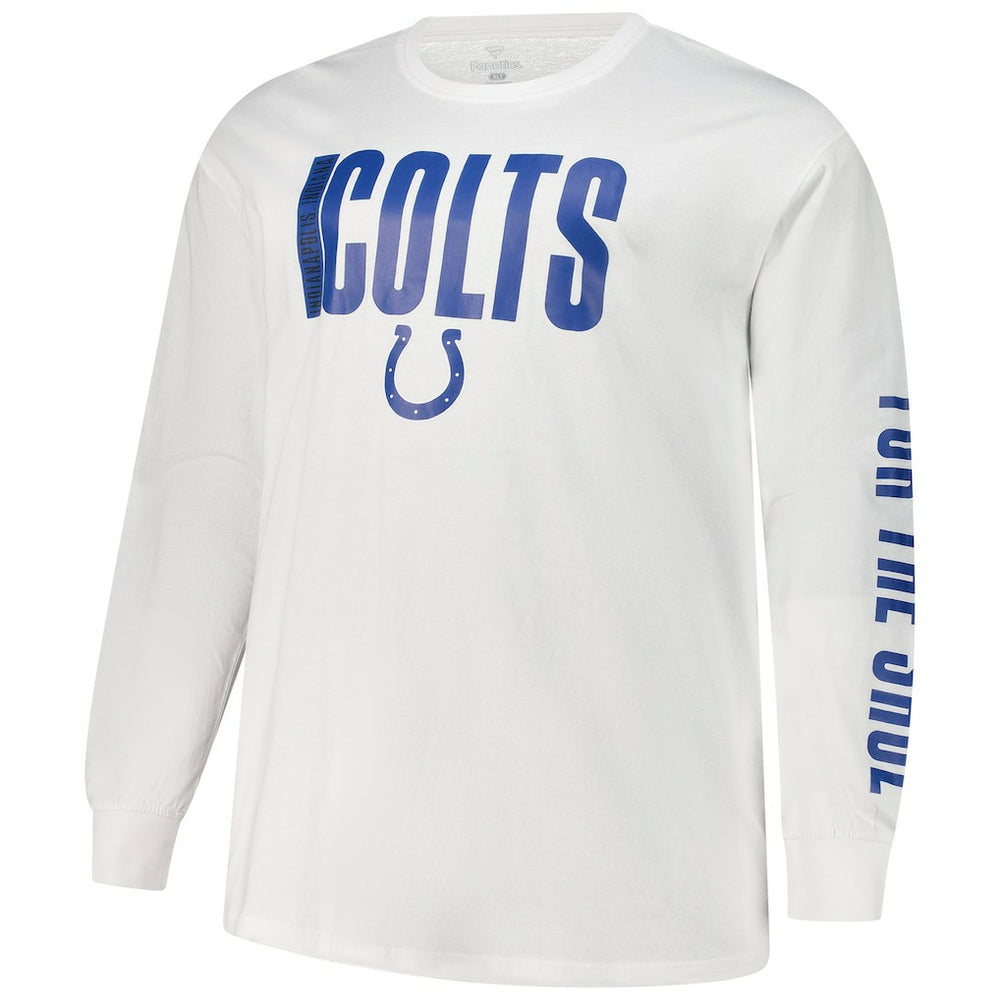 Indianapolis Colts Big & Tall Vision Long Sleeve T-Shirt - White T-shirts