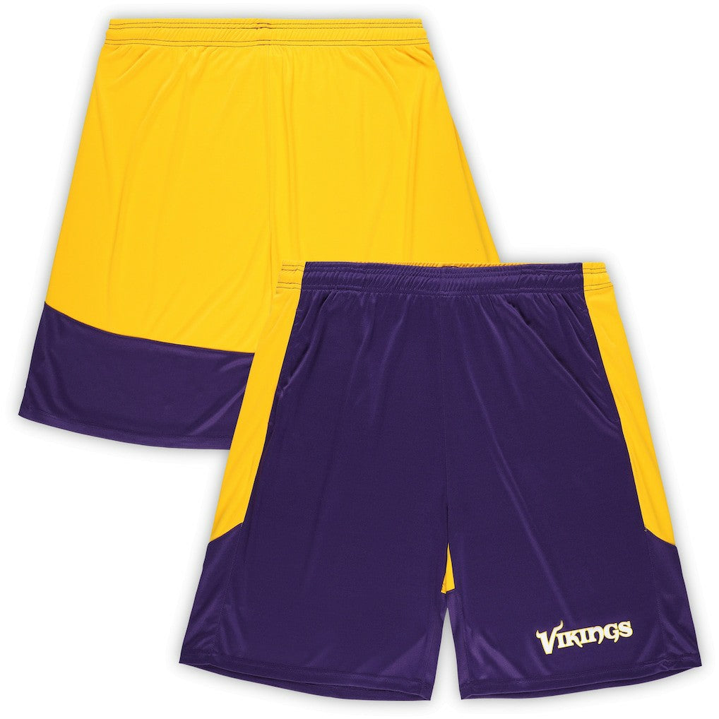 Minnesota Vikings Big & Tall Launch Shorts - Purple/Gold Shorts