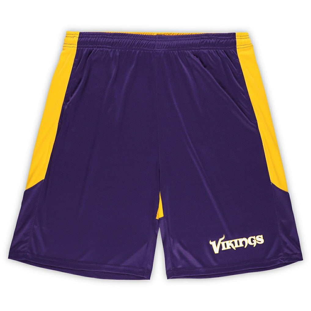 Minnesota Vikings Big & Tall Launch Shorts - Purple/Gold Shorts