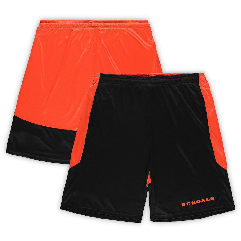 Cincinnati Bengals Big & Tall Launch Shorts - Black/Orange Shorts