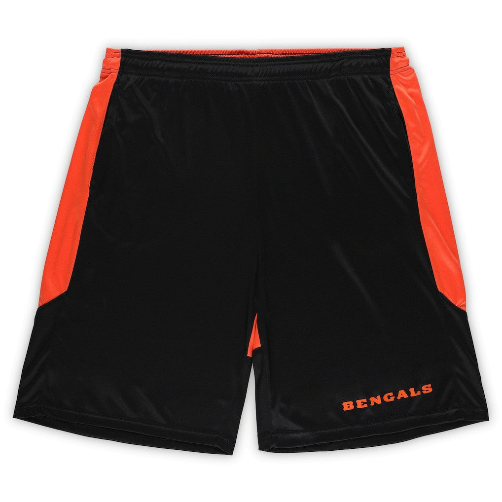 Cincinnati Bengals Big & Tall Launch Shorts - Black/Orange Shorts