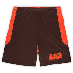 Cleveland Browns Big & Tall Launch Shorts - Brown/Orange Shorts