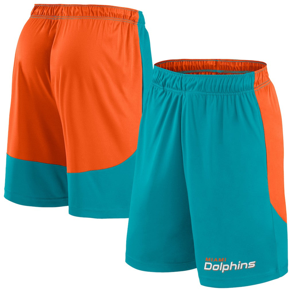 Miami Dolphins Big & Tall Launch Shorts - Aqua/Orange Shorts