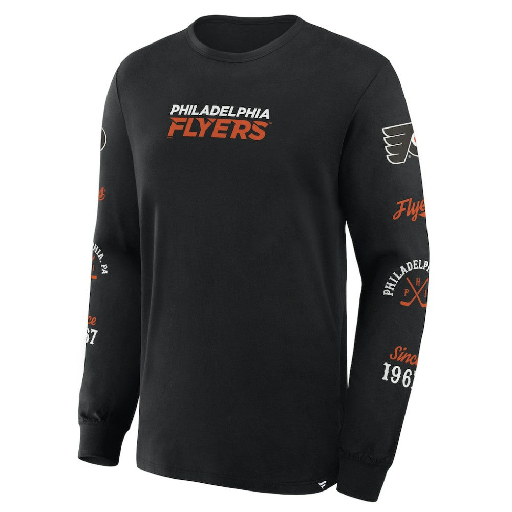 Philadelphia Flyers Fanatics Boxed In Legacy Long Sleeve T-Shirt - Black | US 201826836