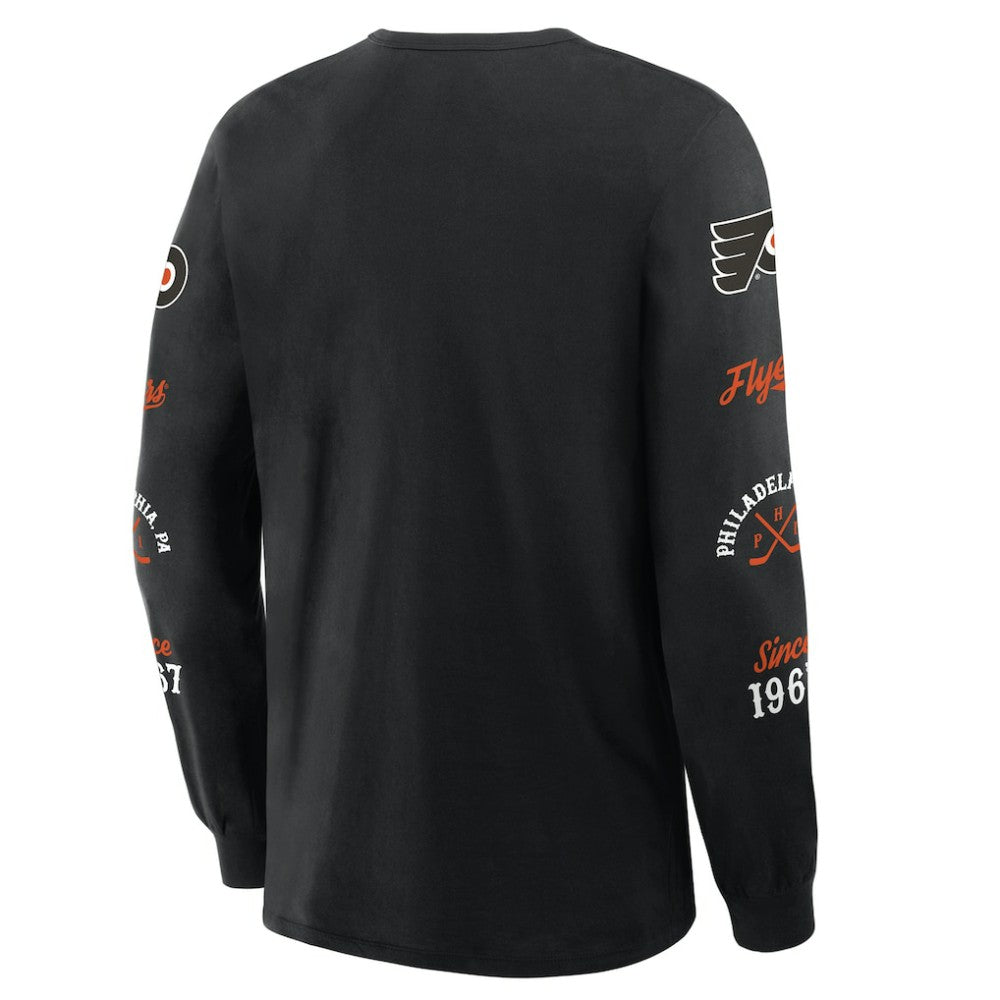 Philadelphia Flyers Fanatics Boxed In Legacy Long Sleeve T-Shirt - Black | US 201826836