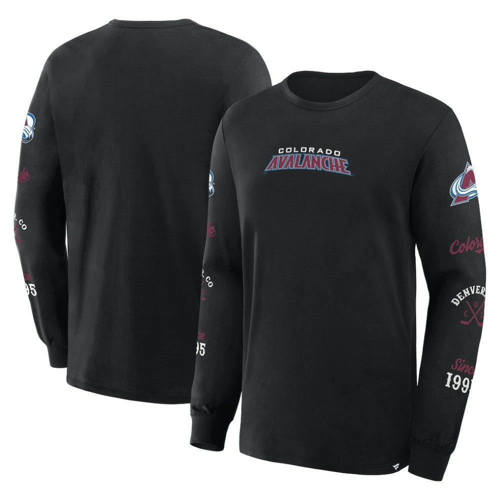 Colorado Avalanche Fanatics Boxed In Legacy Long Sleeve T-Shirt - Black | US 201826839