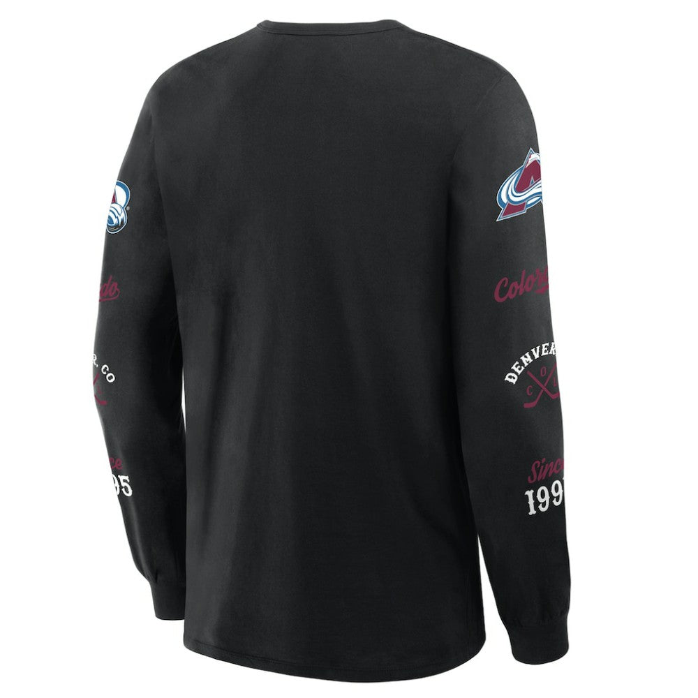 Colorado Avalanche Fanatics Boxed In Legacy Long Sleeve T-Shirt - Black | US 201826839