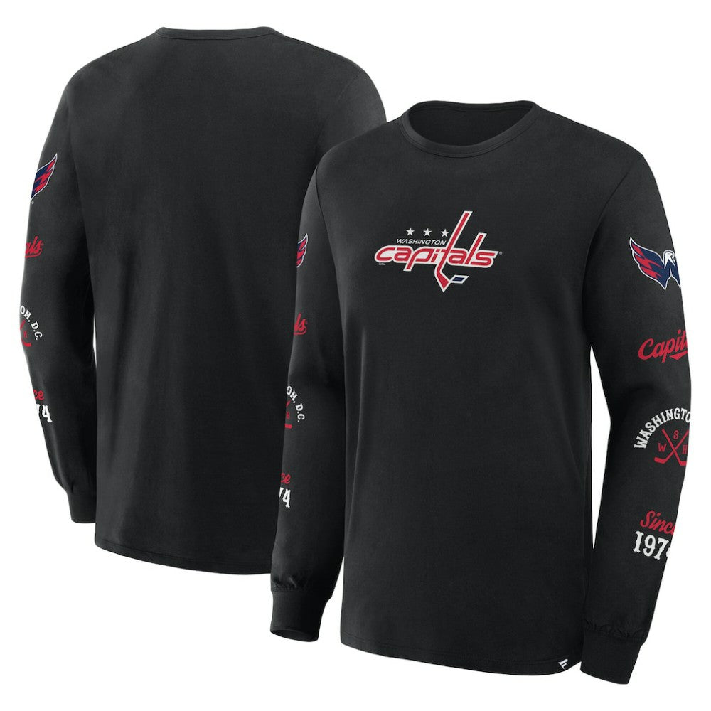 Washington Capitals Fanatics Boxed In Legacy Long Sleeve T-Shirt - Black | US 201826841