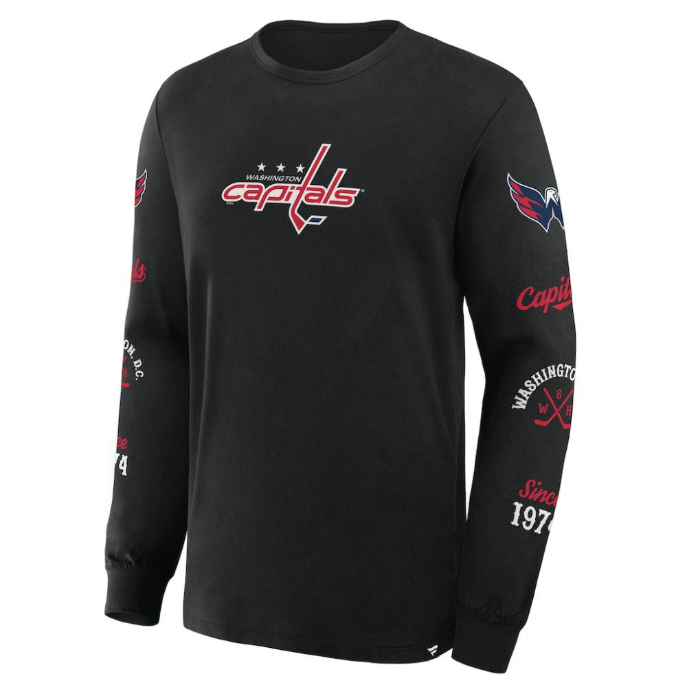 Washington Capitals Fanatics Boxed In Legacy Long Sleeve T-Shirt - Black | US 201826841