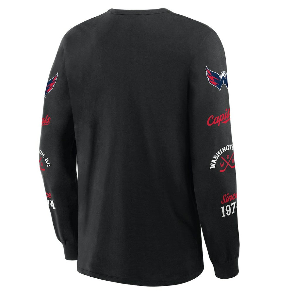 Washington Capitals Fanatics Boxed In Legacy Long Sleeve T-Shirt - Black | US 201826841