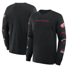 Detroit Red Wings Fanatics Boxed In Legacy Long Sleeve T-Shirt - Black | US 201826842
