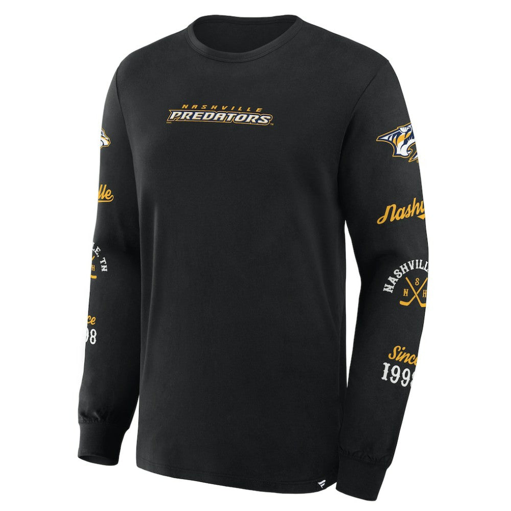 Nashville Predators Fanatics Boxed In Legacy Long Sleeve T-Shirt - Black | US 201826846