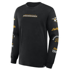 Nashville Predators Fanatics Boxed In Legacy Long Sleeve T-Shirt - Black | US 201826846