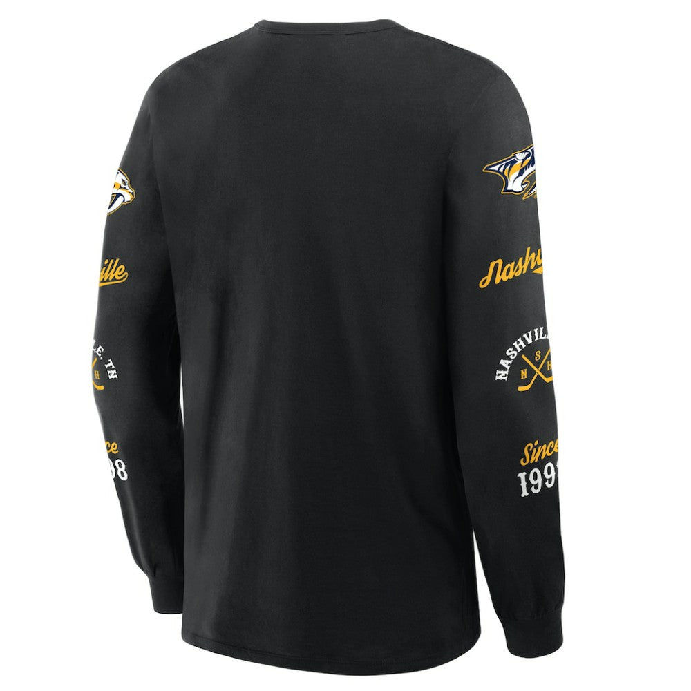 Nashville Predators Fanatics Boxed In Legacy Long Sleeve T-Shirt - Black | US 201826846